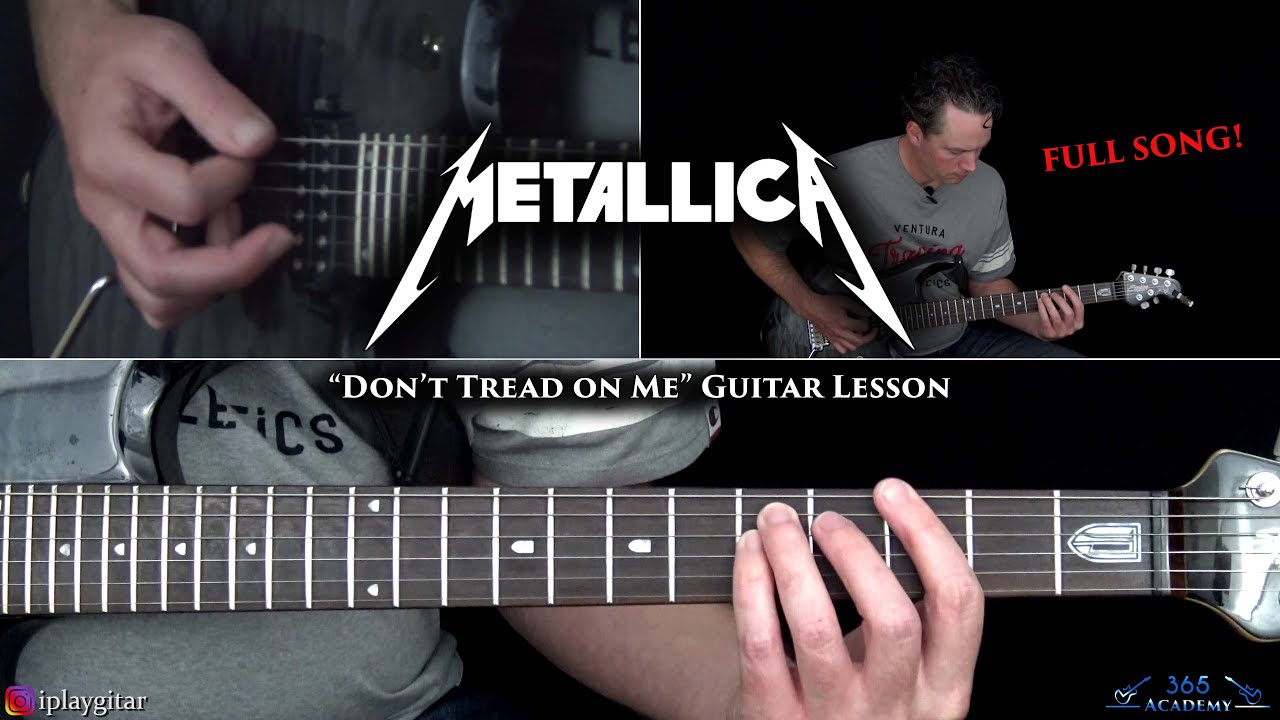 Metallica - Урок игры на гитаре Don't Tread On Me (ПОЛНАЯ ПЕСНЯ)