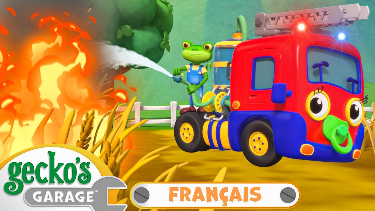 Au feu ! Bébé camion de pompier | Le Garage de Gecko｜Camions pour enfants