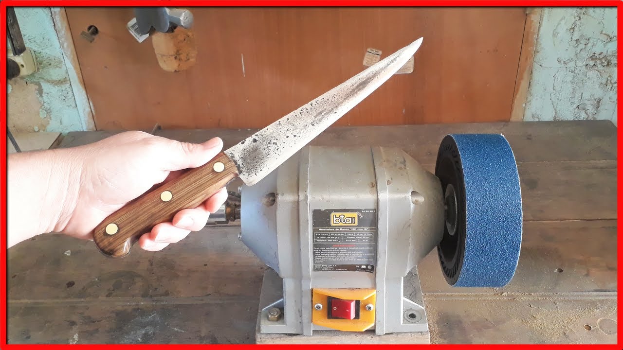 Como AFILAR un CUCHILLO con polea expansiva