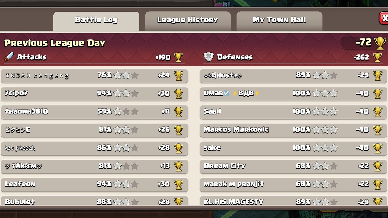 Legend League Attacks 〜started 3/11/2025 2 P.M. UTC+9 (Clash of Clans)〜