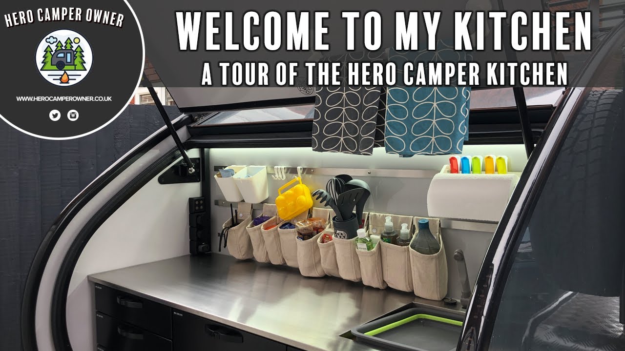 A tour of my kitchen in the Hero Camper Ranger 2021 Edition - Teardrop Caravan / Camper