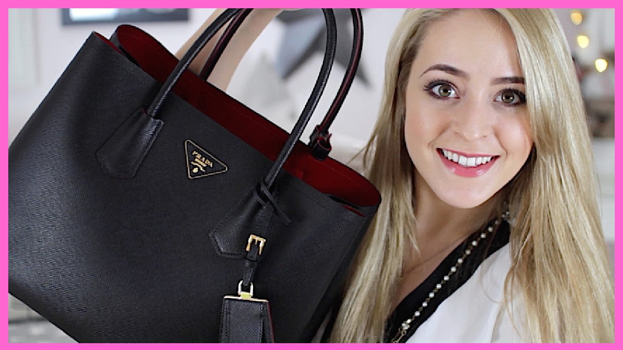 What's in my Bag?! (+Prada 'Double Bag' Review!) | Fleur De Force