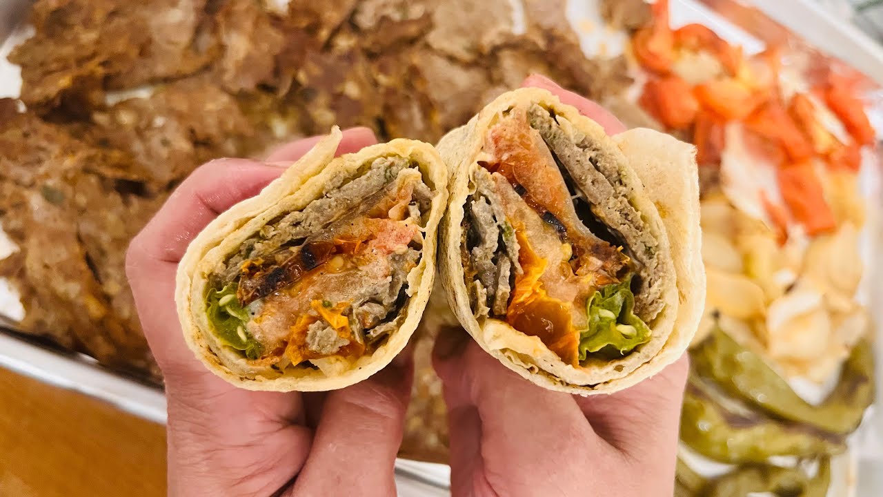 Homemade Doner Kabab With  Lavash and Sauce Recipe | Viral Beef Doner kabab Recipe 