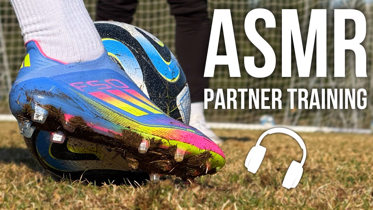 ASMR Partner Training Session For Soccer / Football In Adidas F50 Elite LL