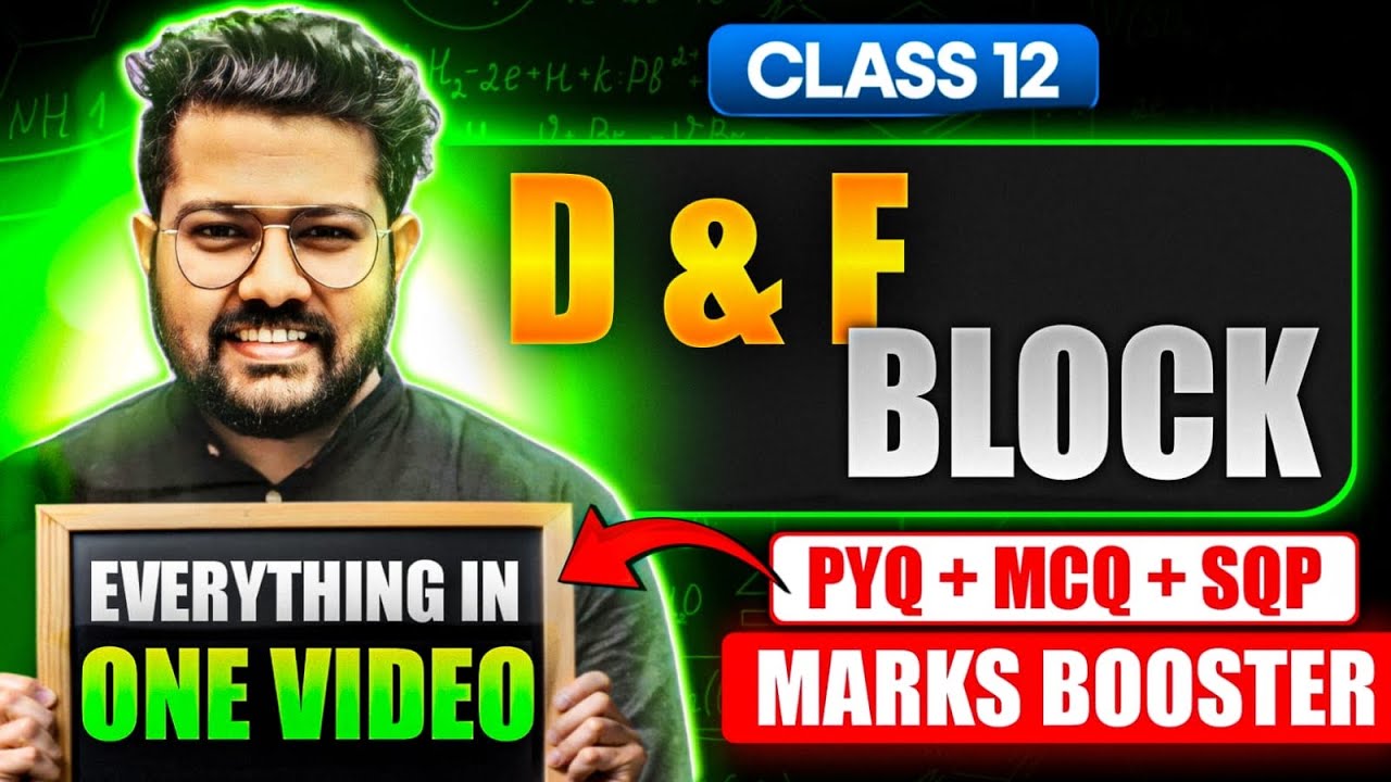 Class 12 Chemistry : Important Questions of D and F Block Elements | Marks Booster | Bharat Panchal
