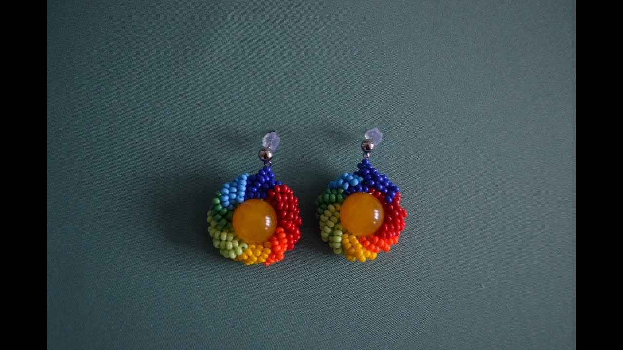 Сережки из бисера 