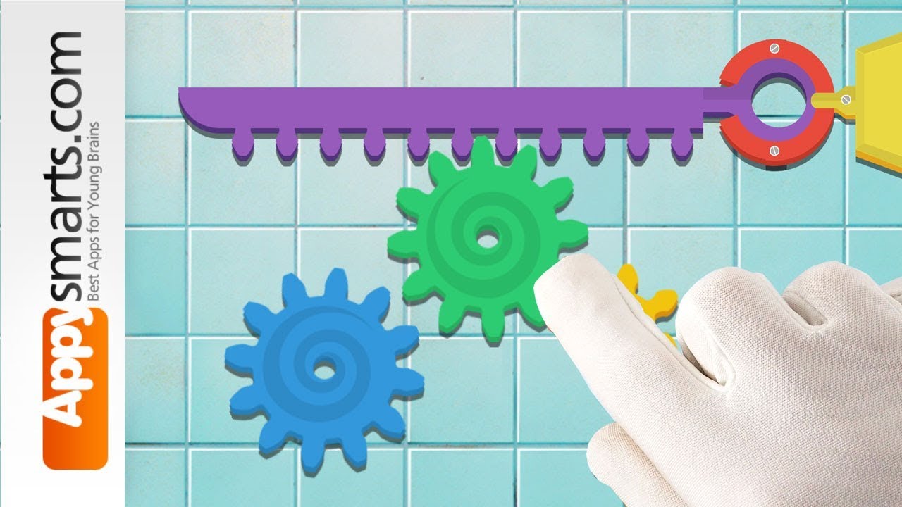 Crazy Gears! ⚙️ Educational Puzzle Game for Kids! Chains, Rods, and Gears!