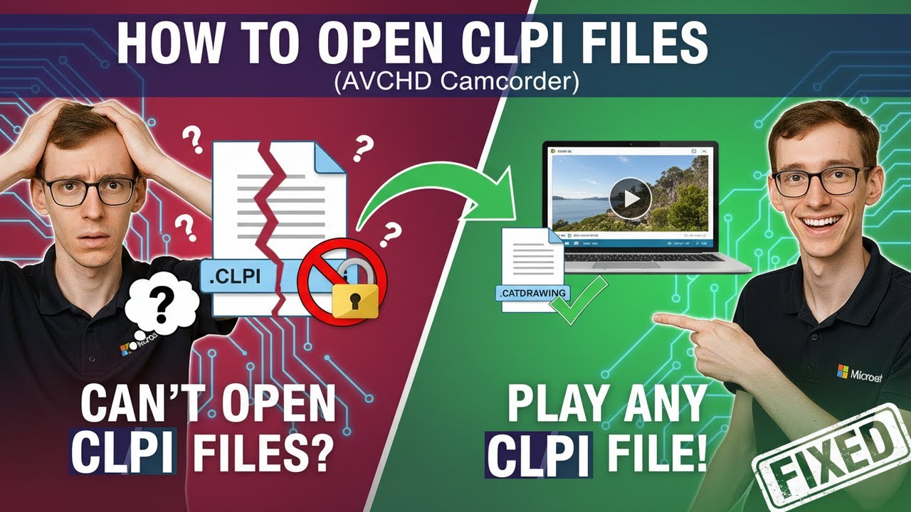 Открытие файлов CLPI (видеокамера AVCHD)