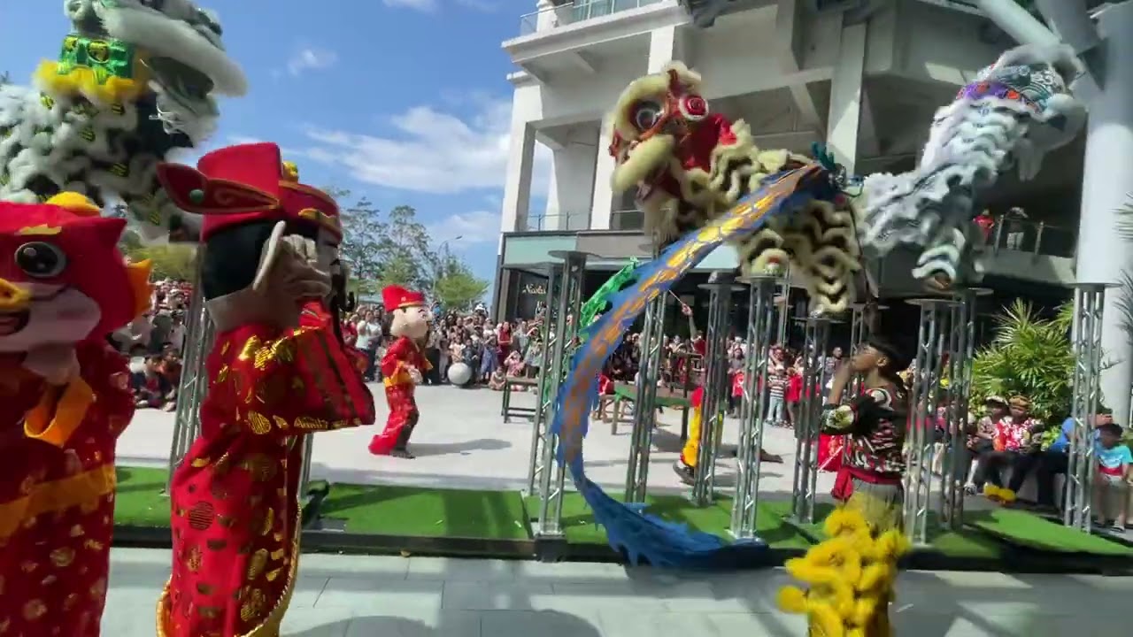 Acrobatic Lion Dance Performance at Imago Shopping Mall Kota Kinabalu