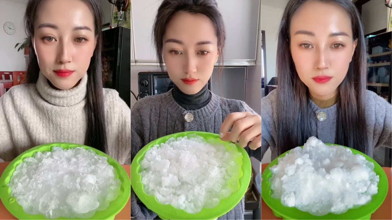 White Ice Eating ASMR | Crushed Ice | Ice Eating