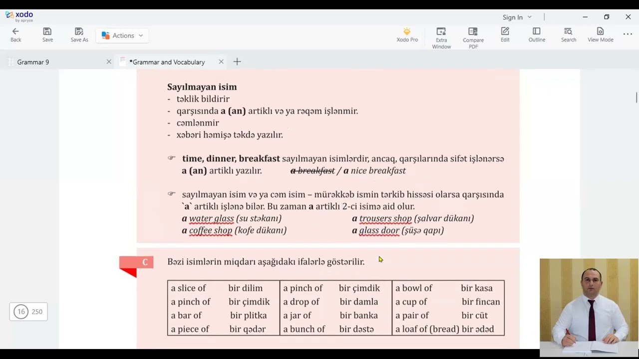 Unit 11 - (Countable / Uncountable nouns)