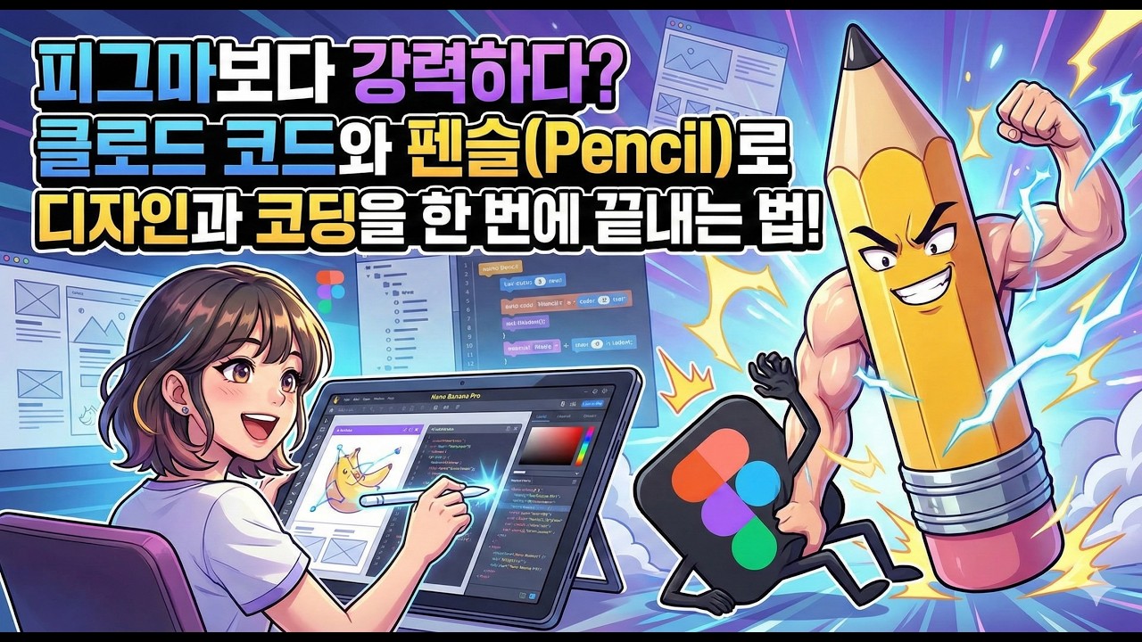 피그마보다 강력하다? 클로드 코드와 펜슬(Pencil)로 디자인과 코딩을 한 번에 끝내는 법!
