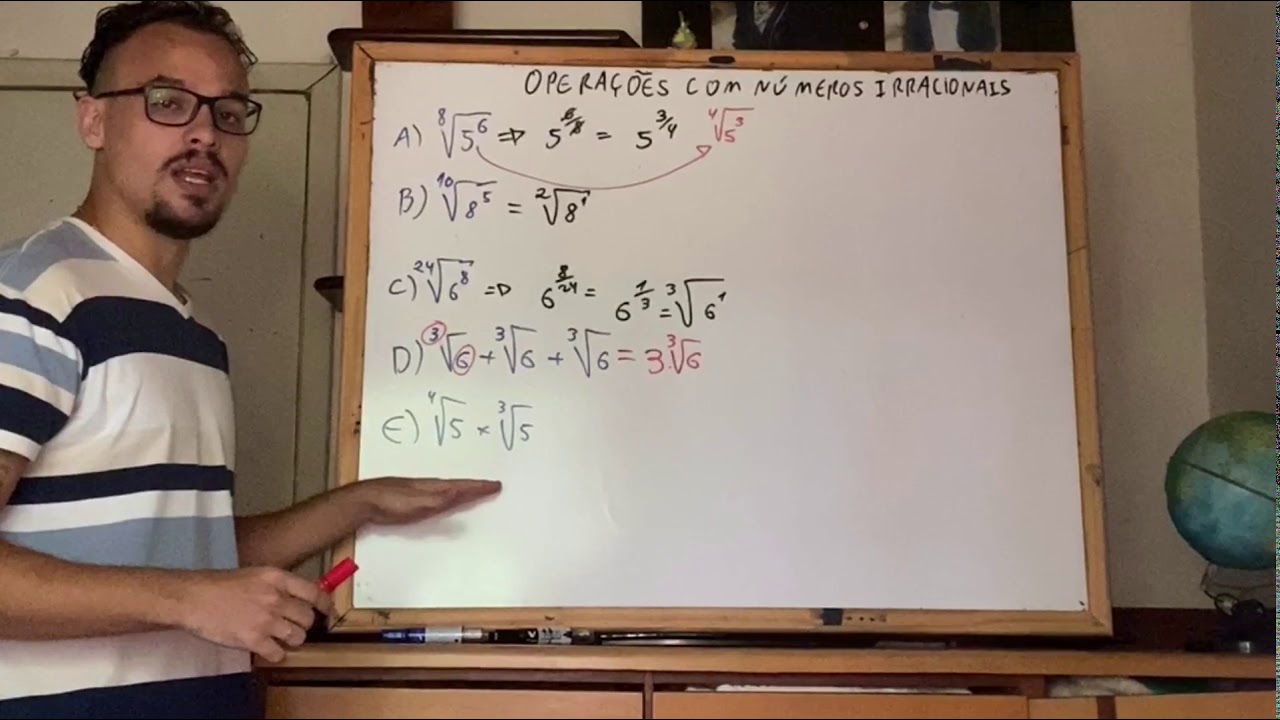 Aula 4 de matemática 9ºano. Operações com números irracionais