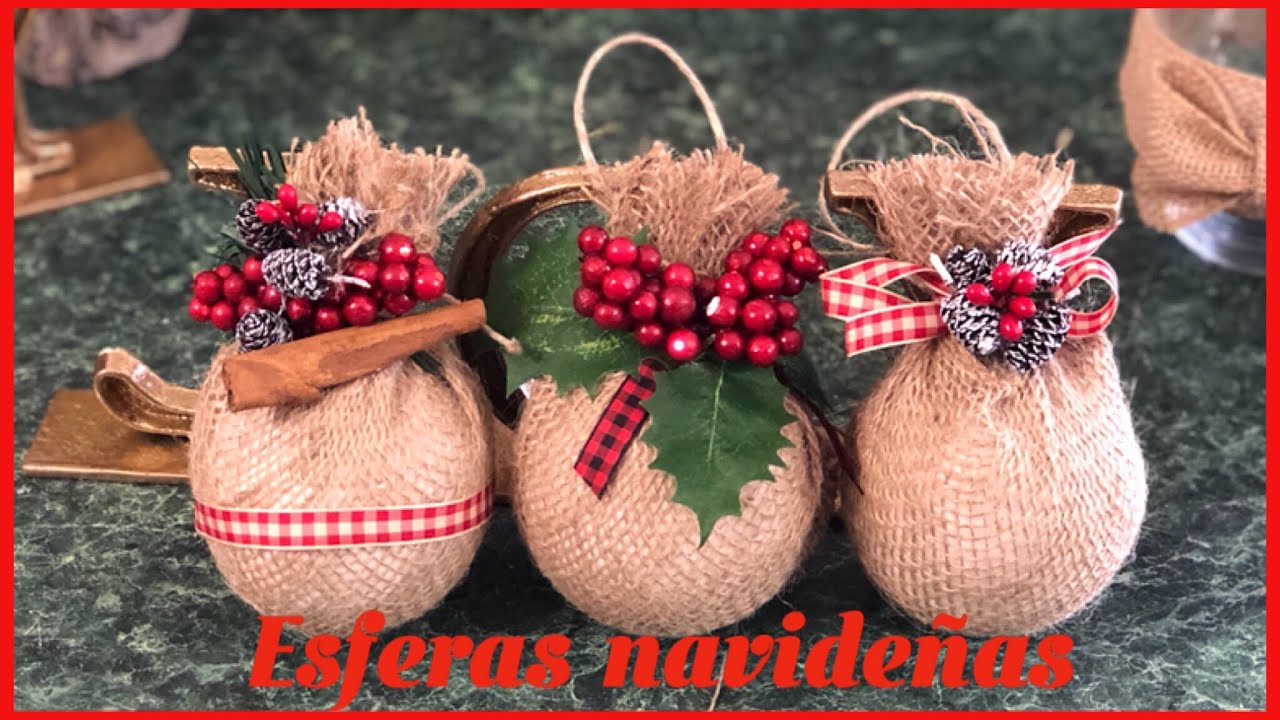 DIY//Cómo hacer esferas navideñas 🎄