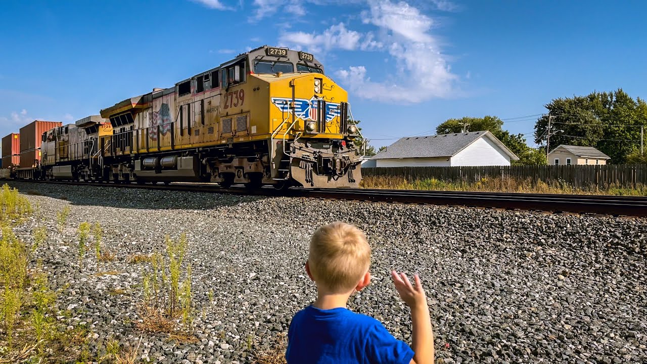 TRAIN TRACKING #7 | NEW Crossings NEW Trains | Levi Spots Two Trains AT ONCE!!