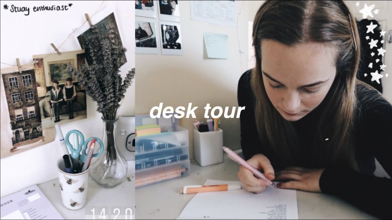 Aesthetic University Desk Tour (finally!) || study enthusiast