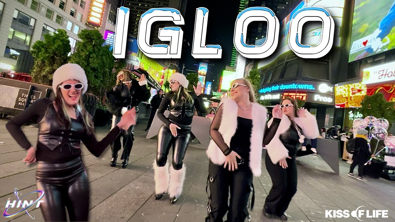 [KPOP IN PUBLIC NYC TIME SQUARE] - Kiss Of Life (키스 오브 라이프) - Igloo Dance Cover | HINT Dance Team 4K