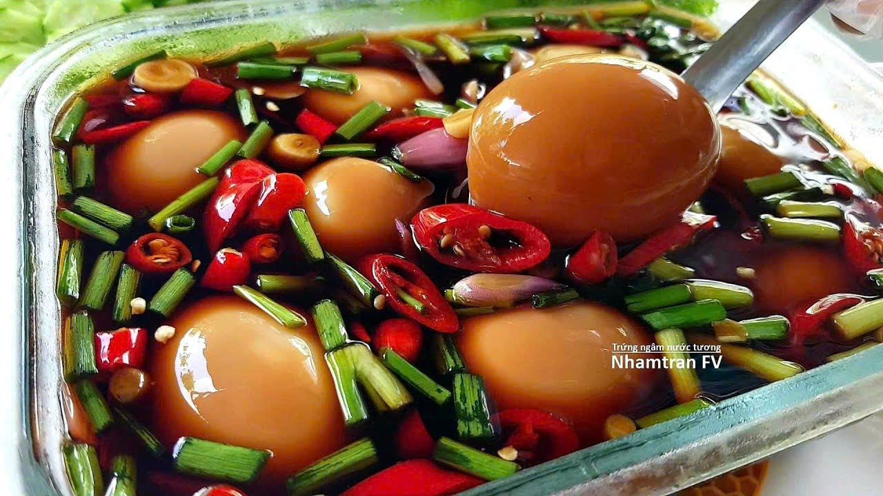 TRỨNG NGÂM NƯỚC TƯƠNG cách làm trứng lòng đào dẻo thơm thấm vị rất ngon vô cùng dễ |Nhamtran FV