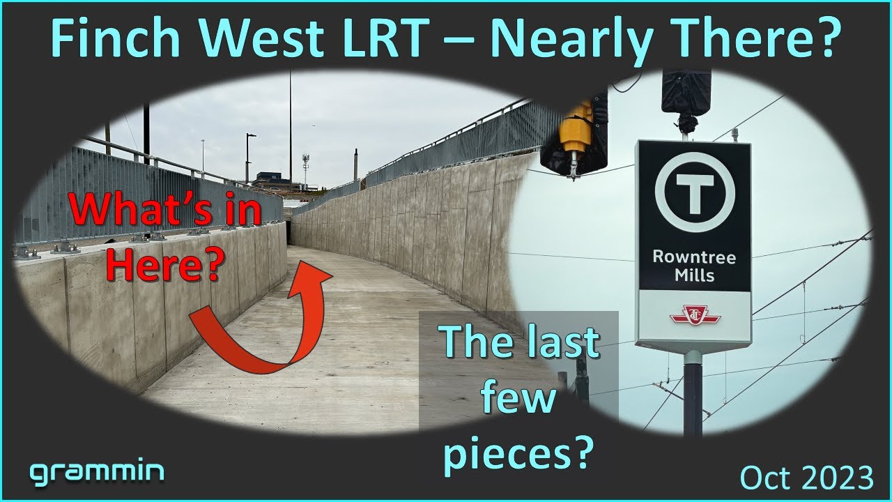 Are we almost there? Finch West LRT, the last remaining pieces. Will it beat Crosstown to the punch!