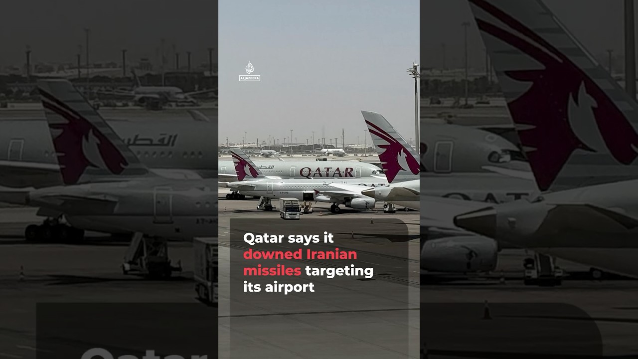 Qatar says it downed Iranian missiles targeting its airport | AJ #shorts