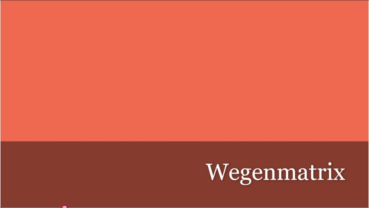 Wegenmatrix