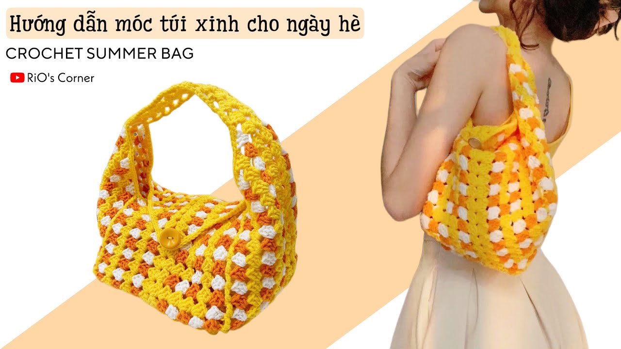 Crochet summer bag | Hướng dẫn móc túi xinh cho ngày hè | RiO's Corner
