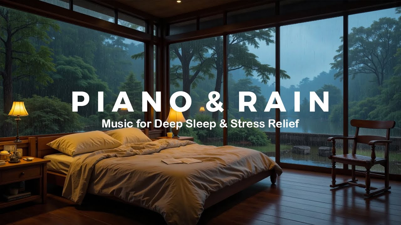 Rain and Soft Piano Music for Deep Sleep – Release Stress, Fall Asleep Faster, and Calm Your Mind