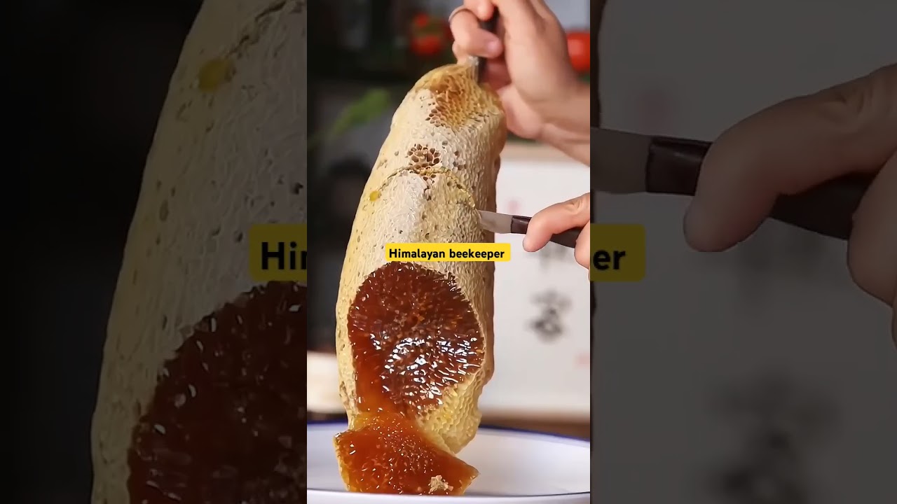 Pure honey with comb 