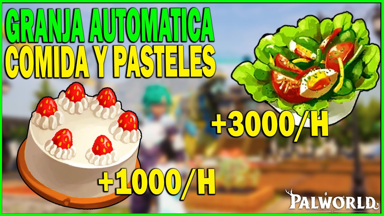 🎂 GRANJA AUTOMÁTICA de PASTELES y COMIDA [+1000 PASTELES/HORA] en PALWORLD