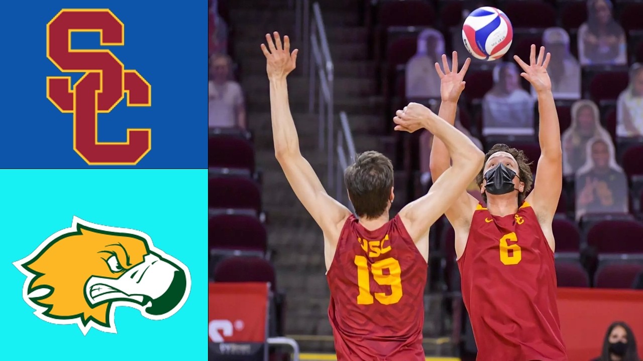 Матч по волейболу среди мужских команд колледжей USC против Concordia Irvine | Полная запись матч...