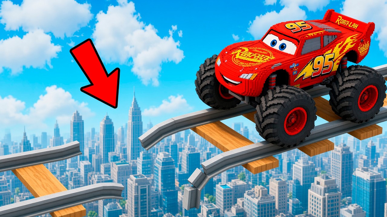 MONSTER TRUCK vs BROKEN RAILS in Teardown