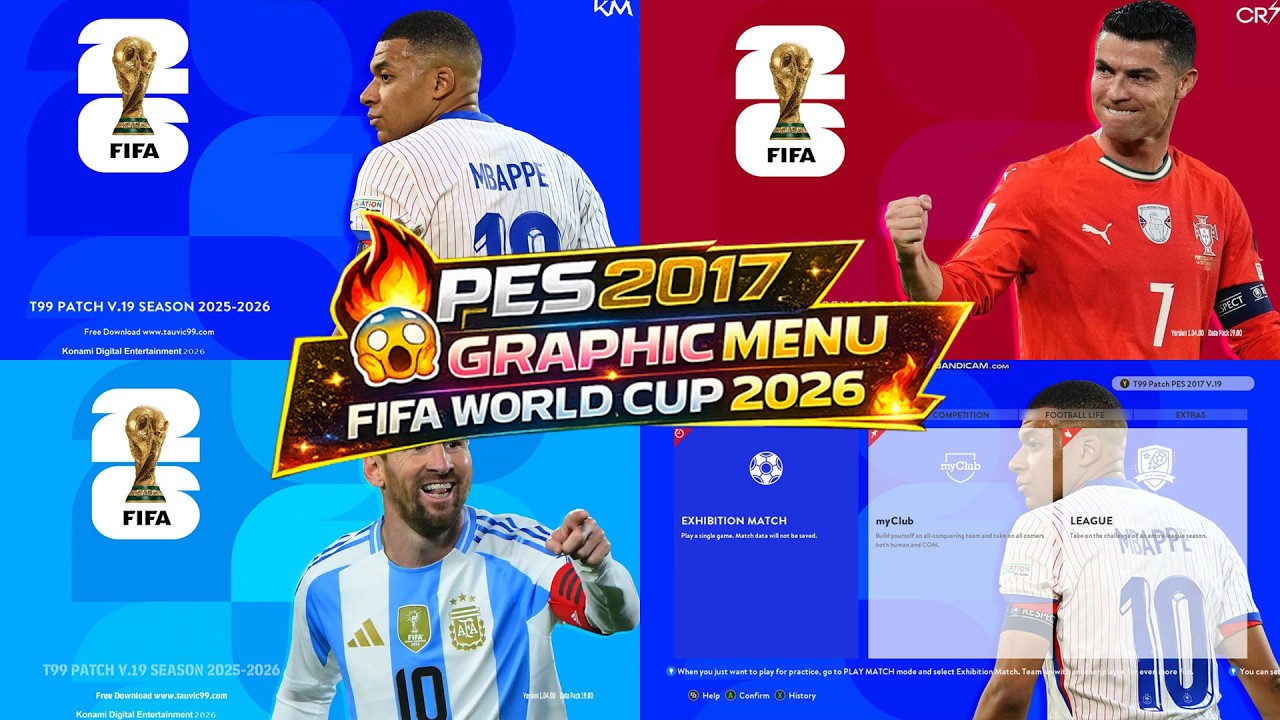 😱 PES 2017: НОВОЕ ГРАФИЧЕСКОЕ МЕНЮ, ЧЕМПИОНАТ МИРА ПО ФУТБОЛУ FIFA 2026 🔥
