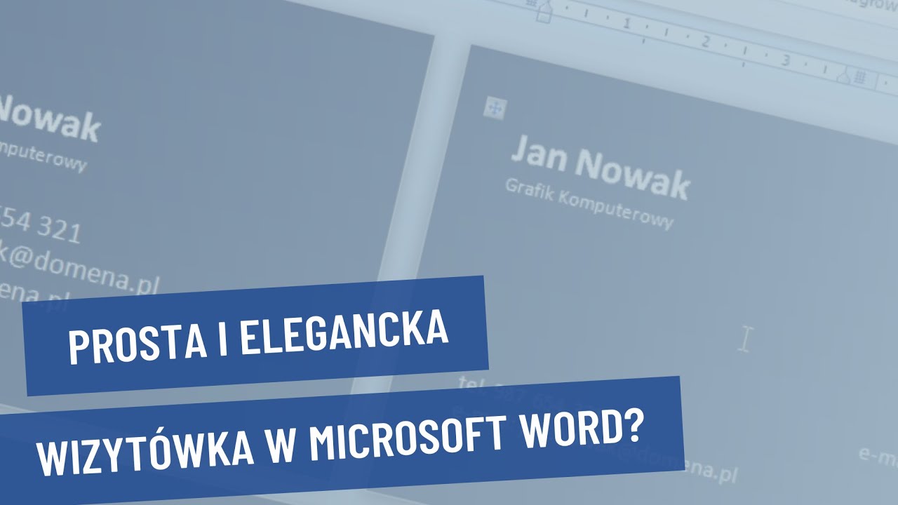 Jak zaprojektować wizytówkę? Projekt wizytówki w Microsoft Word. Poradnik  [#1]