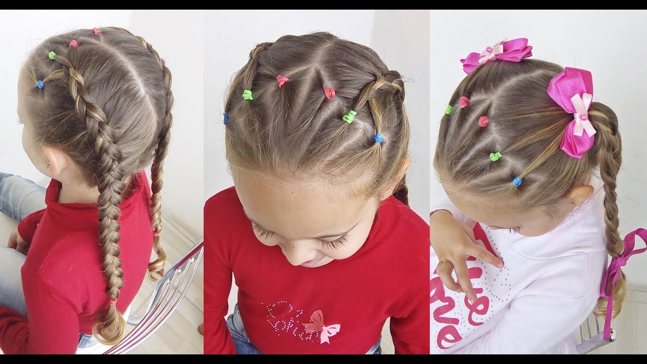 Penteado Infantil Coroa de Ligas com Tranças ou Amarração