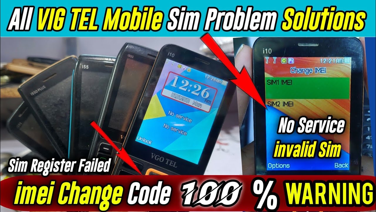 All  VIGO TEL Mobile imei Change Code 💯 Working | All Vgo tel invalid Sim problem Situation
