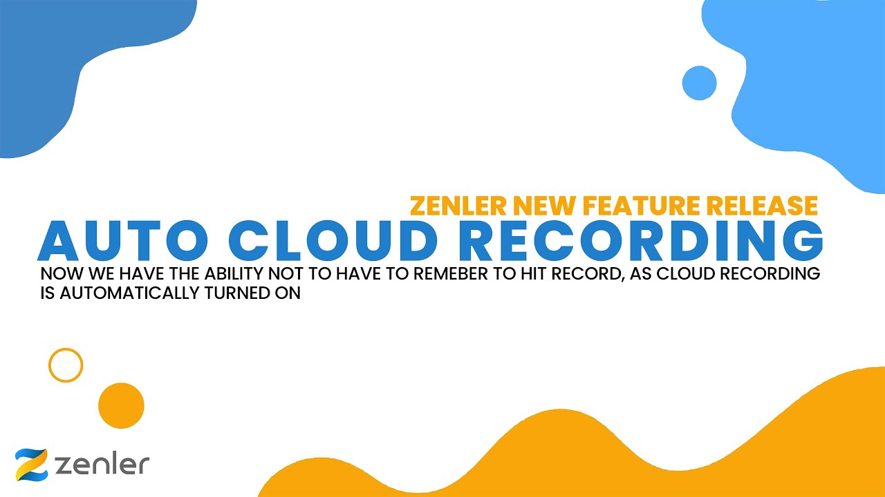 🚀 Feature Release - Auto Cloud Recording 🔥