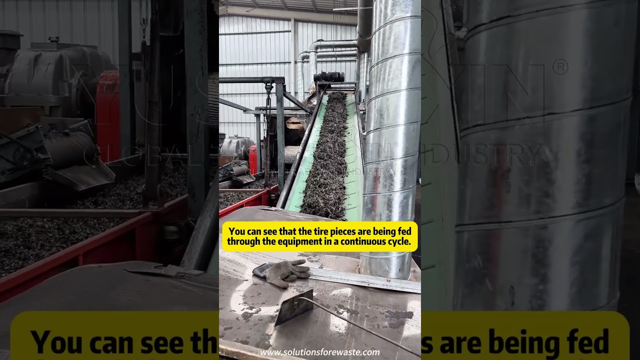 Tyre Recycling Industry Process - Good machinery make work easy #tirerecycling