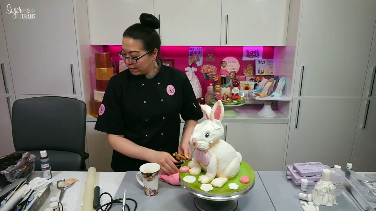 Carved Easter Bunny Cake