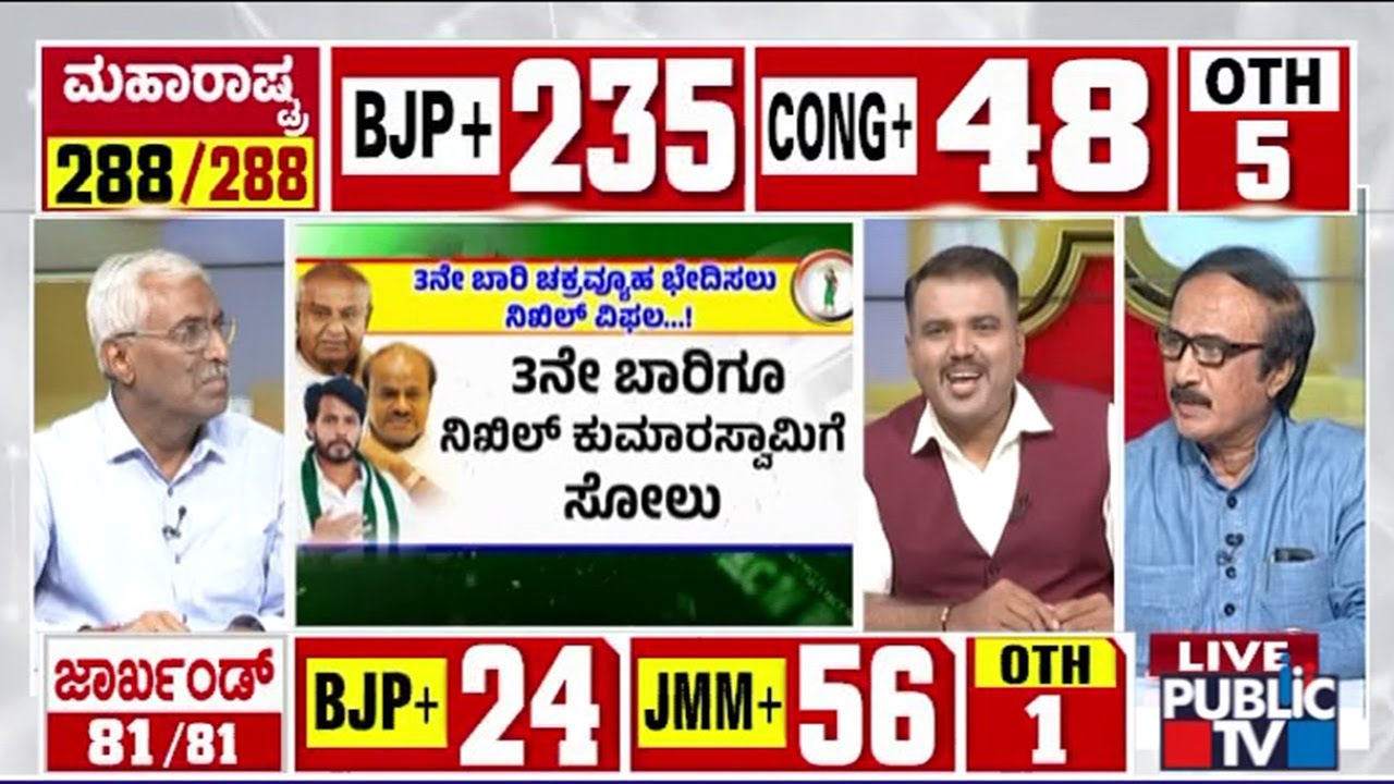 Discussion With Congress, BJP and JDS Leaders On Karnataka By Election Results