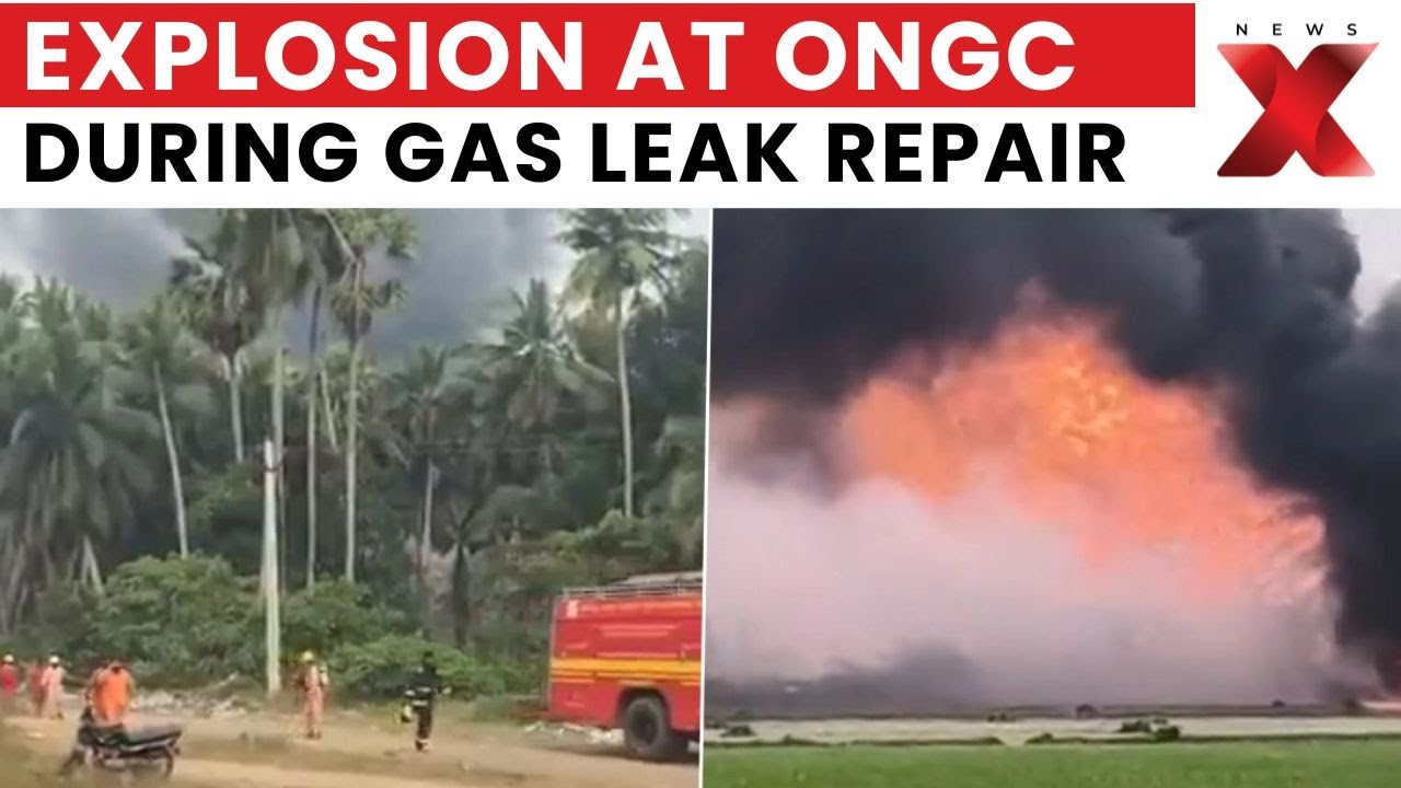 Andhra Pradesh Gas Leak: Loud Explosion Rocks ONGC Site During Repair Work | NewsX