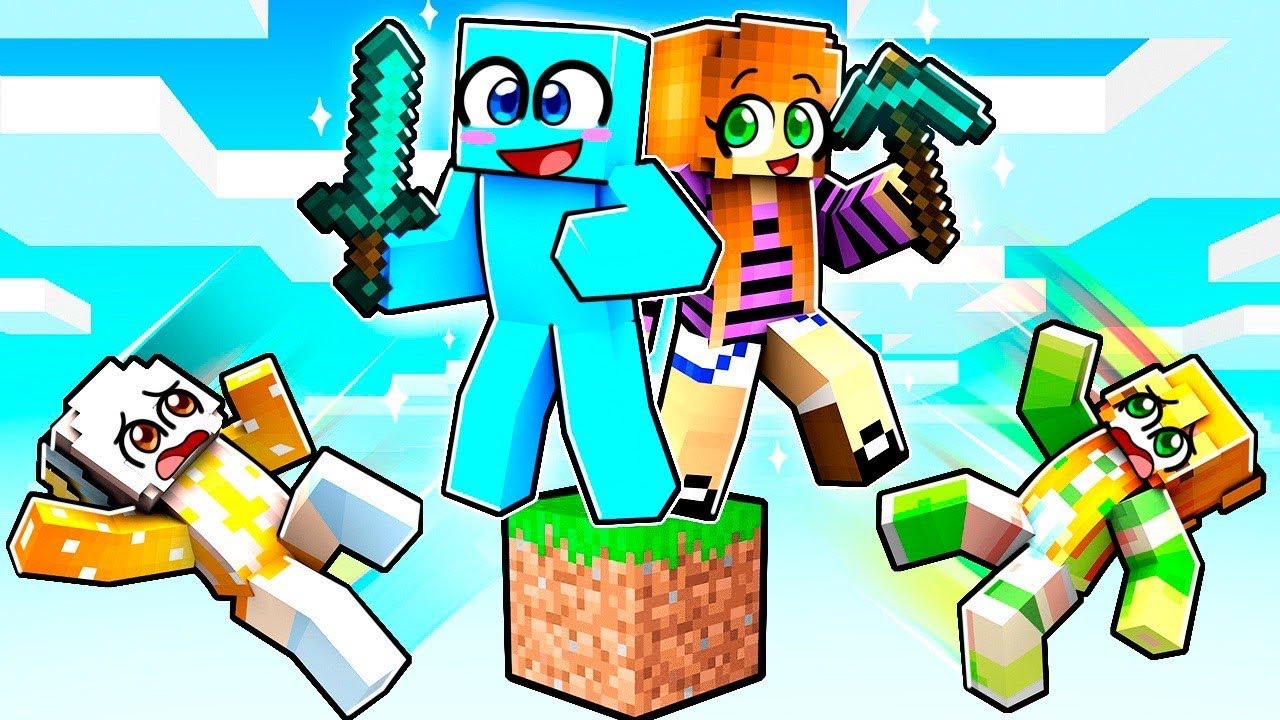 Mi EXNOVIA Conoce a Mis AMIGAS en UN BLOQUE en Minecraft!