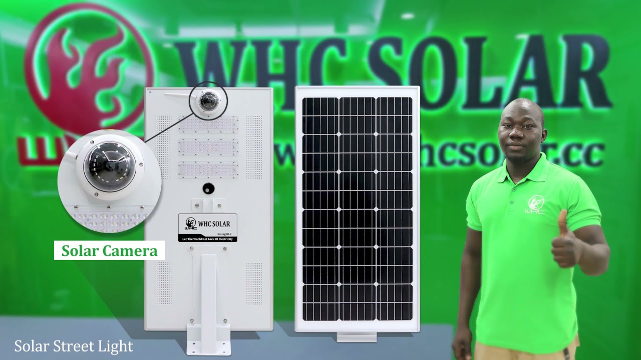 How To Use Solar LED Street Light With Smart CCTV Camera By WHC