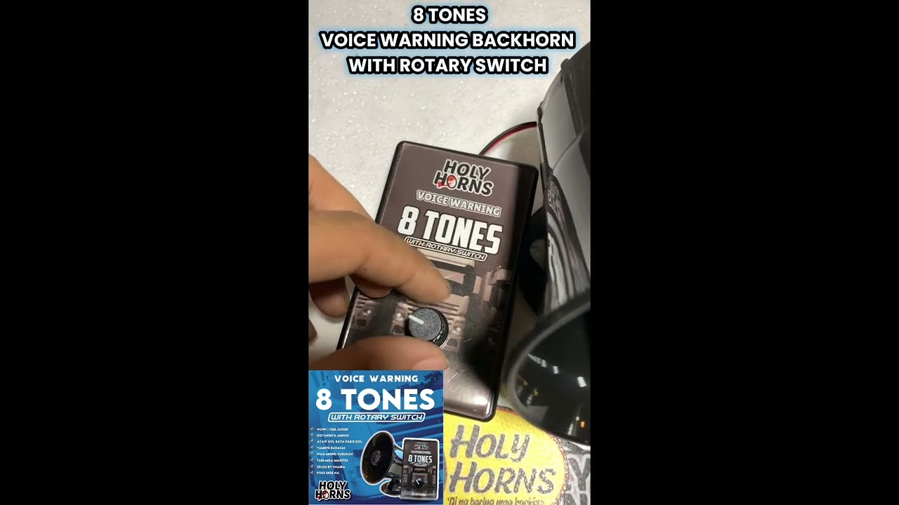8 TONES VOICE WARNING BACKHORN WITH ROTARY SWITCH BACKING ALARM