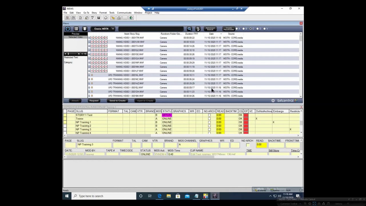 WDTN iNews Bitcentral Training  Nov 2020