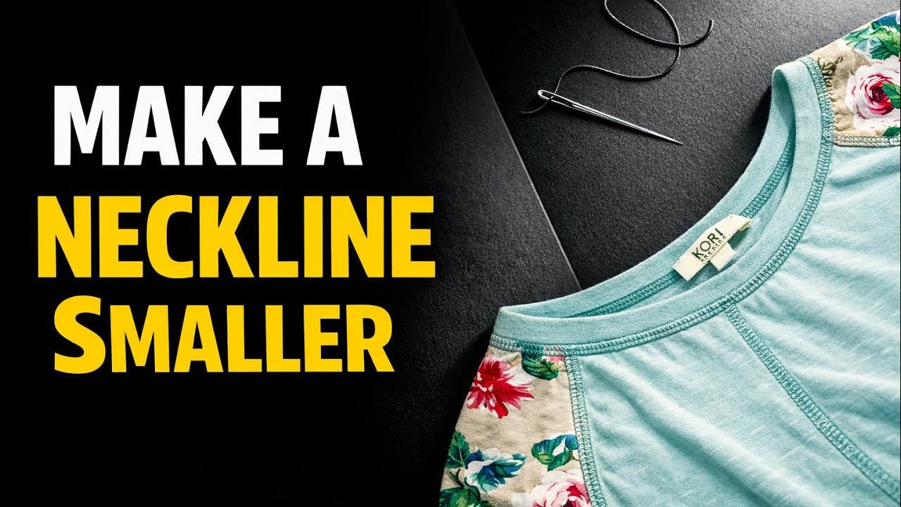 How to Make a Shirt Neckline Smaller (Beginner Sewing Fix)