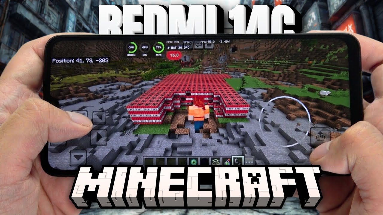 Xiaomi Redmi 14C test game MineCraft | Helio G81 Ultra