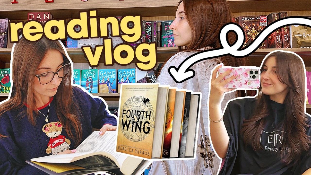 reading vlog 🩷📖 finishing the empyrean series *fourth wing, iron flame & onyx storm*