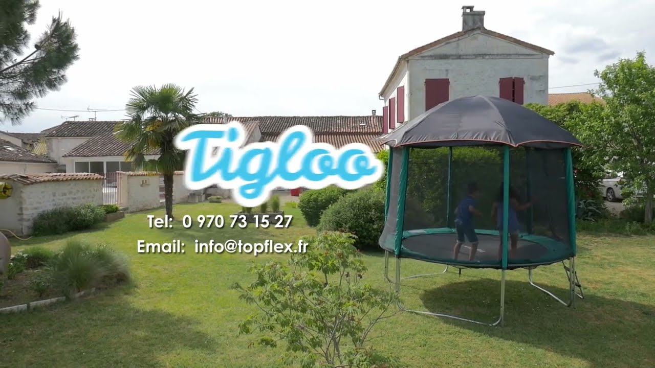 TIGLOO: la cabane pour trampoline universelle pour toute l'année!