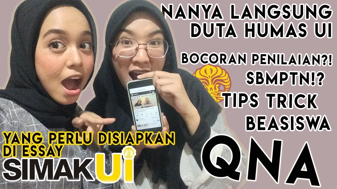 QnA pertanyaan kalian seputar masuk UI! buat yg mau masuk UI wajib tau