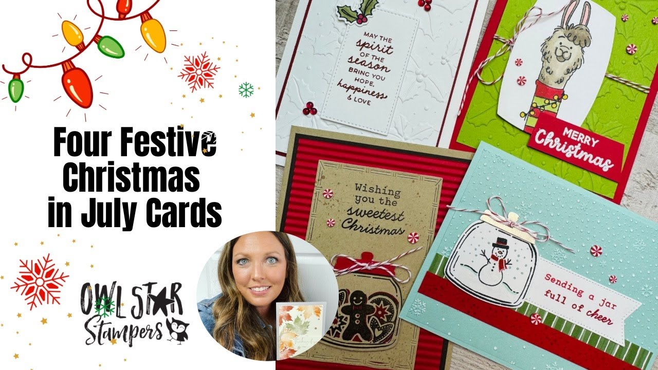 4 Festive Stampin&rsquo; Up! Christmas Card Ideas | Step-by-Step Tutorial
